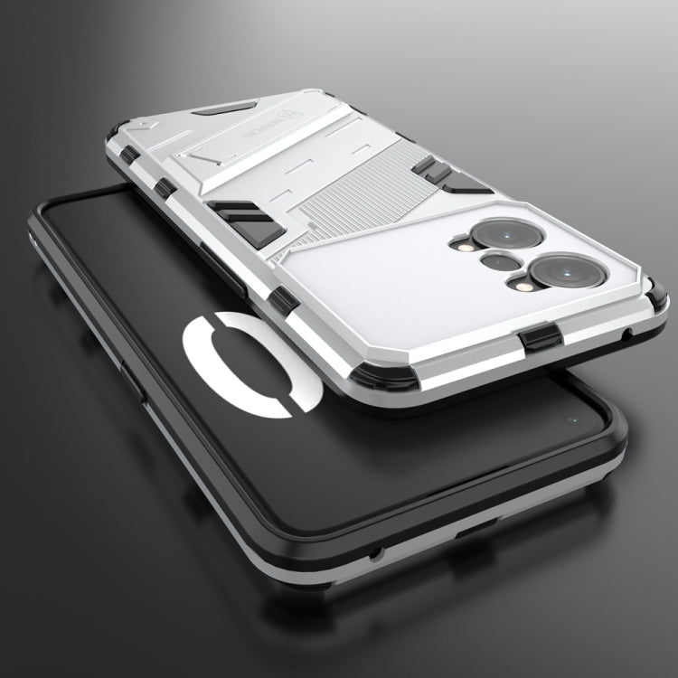 For OPPO K10 Pro 5G China Punk Armor 2 in 1 PC + TPU Shockproof Phone Case with Invisible Holder(White) - OPPO Cases by buy2fix | Online Shopping UK | buy2fix