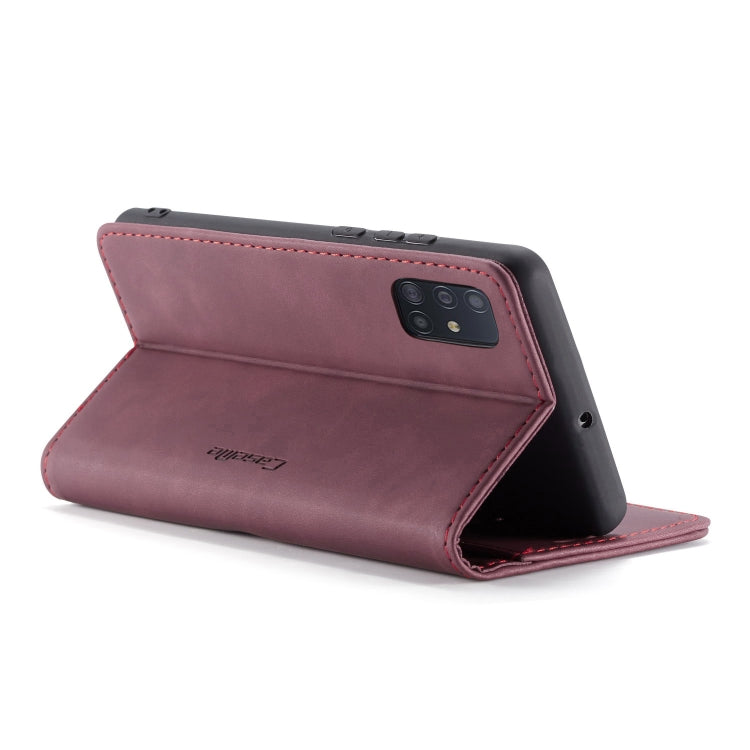 For Galaxy A71 CaseMe Multifunctional Horizontal Flip Leather Case, with Card Slot & Holder & Wallet(Wine Red) - Samsung Accessories by CaseMe | Online Shopping UK | buy2fix