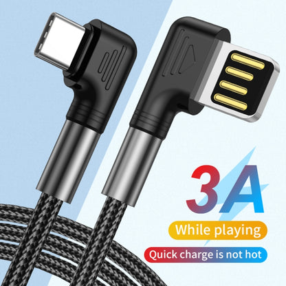 3A USB to USB-C/Type-C Double Elbow Charging Cable(2m) -  by buy2fix | Online Shopping UK | buy2fix