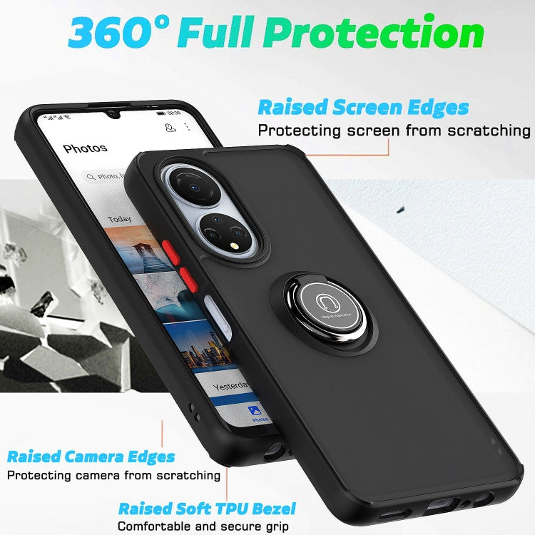 For Honor X7 Q Shadow 1 Series TPU + PC Phone Case with Ring(Royal Blue) - Mobile Accessories by buy2fix | Online Shopping UK | buy2fix