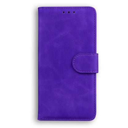 For Tecno Spark 8 Pro Skin Feel Pure Color Flip Leather Phone Case(Purple) - Tecno Cases by buy2fix | Online Shopping UK | buy2fix