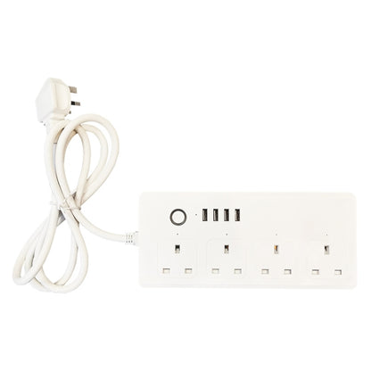 ZigBee 13A SM-SO301-K 4 Holes + 4 USB Multi-purpose Smart Power Strip, UK Plug - Consumer Electronics by buy2fix | Online Shopping UK | buy2fix