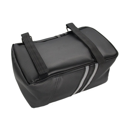 Motorcycle Waterproof PU Leather Rack Rear Carrier Bag, Capacity: 8L with Rain Cover - In Car by buy2fix | Online Shopping UK | buy2fix