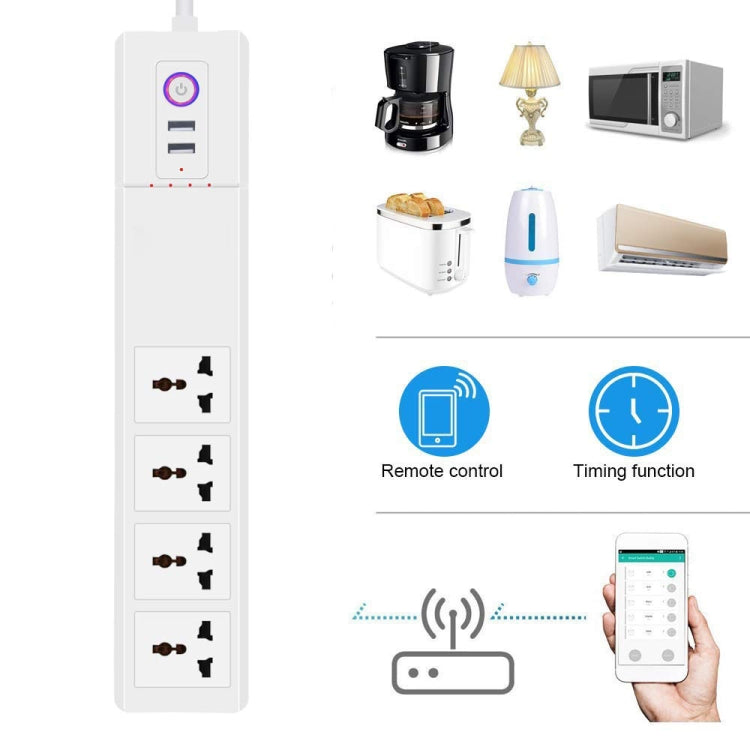 ZigBee 16A SM-SO306-M 4 Holes + 2 USB Multi-purpose Smart Power Strip(EU Plug) - Consumer Electronics by buy2fix | Online Shopping UK | buy2fix