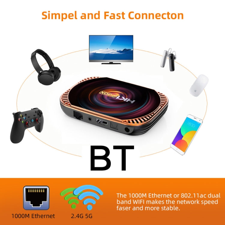 MECOOL HK1RBOX X4 4K TV Box, Android 11 Amlogic S905X4 CPU with RC 4GB+128GB(US Plug) - Amlogic S905 by MECOOL | Online Shopping UK | buy2fix