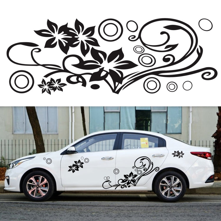 2 PCS/Set D-75 Flower Vine Pattern Car Modified Decorative Sticker(Light Grey) - In Car by buy2fix | Online Shopping UK | buy2fix