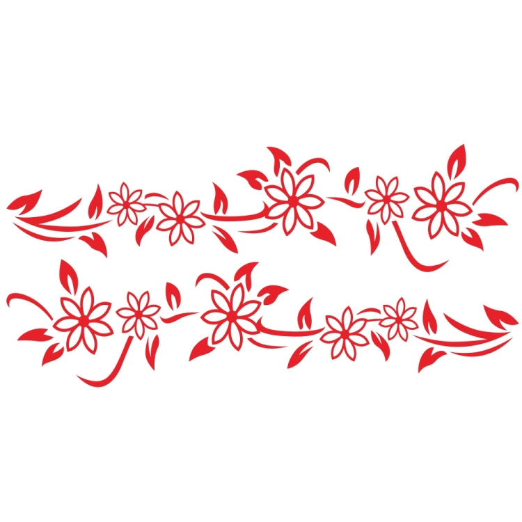 2 PCS/Set D-378 Flower Totem Pattern Car Modified Decorative Sticker(Red) - In Car by buy2fix | Online Shopping UK | buy2fix