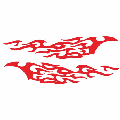 2 PCS/Set D-969 Flame Pattern Car Modified Decorative Sticker(Red) - In Car by buy2fix | Online Shopping UK | buy2fix