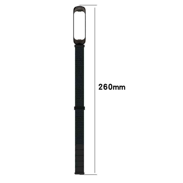 For Samsung Galaxy Fit 2 SM-R220 Nylon Loop Watch Band(Grey + Black Frame) - Smart Wear by buy2fix | Online Shopping UK | buy2fix