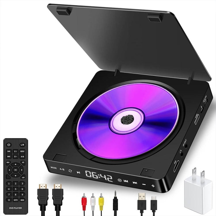 Kecag KC-708 2A Home Plug-in Mini HD DVD Player(Black) - DVD & LCD Player by Kecag | Online Shopping UK | buy2fix