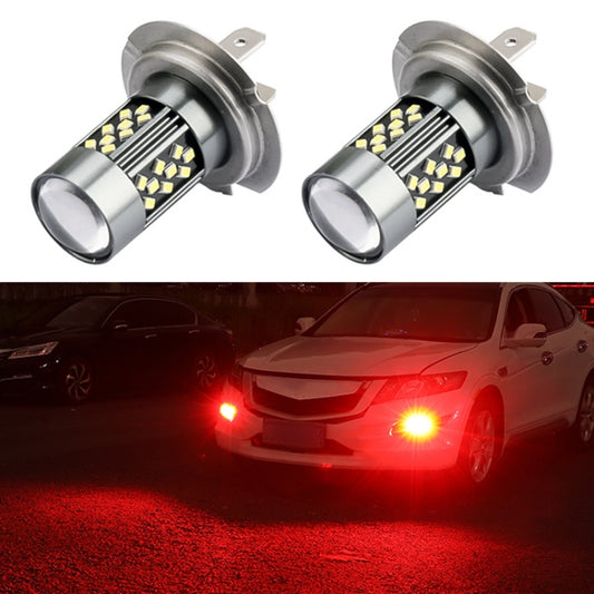 1 Pair H7 12V 7W Strobe Car LED Fog Light(Red Light) - In Car by buy2fix | Online Shopping UK | buy2fix