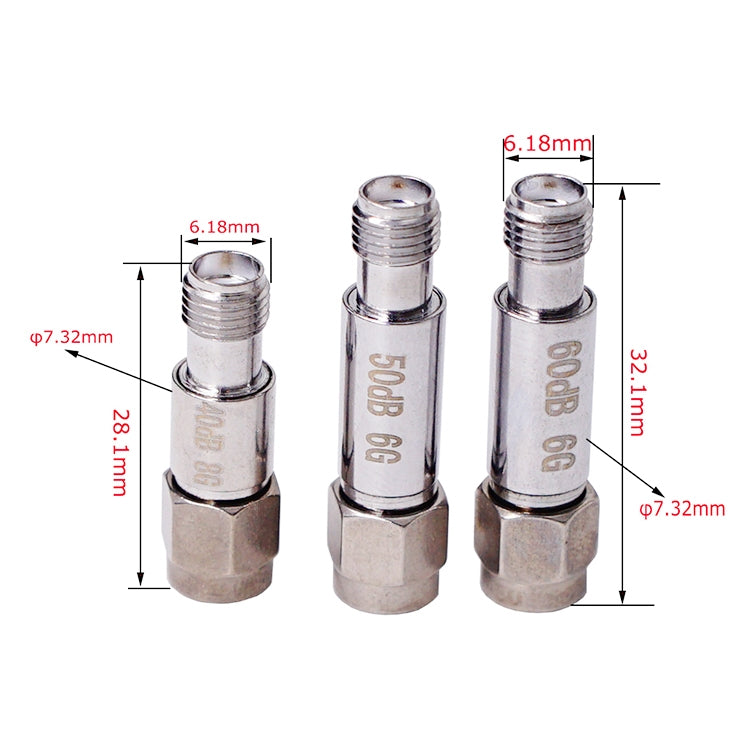 1dBi SMA Attenuator DC-6GHz SMA Coaxial Fixed Connectors - Connectors by buy2fix | Online Shopping UK | buy2fix