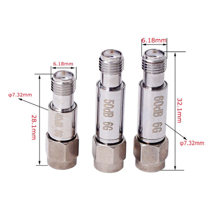 3dBi SMA Attenuator DC-6GHz SMA Coaxial Fixed Connectors - Connectors by buy2fix | Online Shopping UK | buy2fix