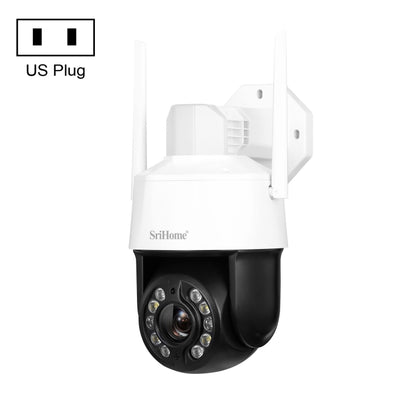 SriHome SH041 5.0MP 20X Optical Zoom 2.4G/5G WiFi Waterproof AI Auto Tracking H.265 Video Surveillance, Plug Type:US Plug(White) - Security by buy2fix | Online Shopping UK | buy2fix