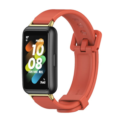 For Huawei Band 7 / 7 NFC MIJOBS Breathable Silicone Watch Band(Heat Orange Gold) - Watch Bands by MIJOBS | Online Shopping UK | buy2fix