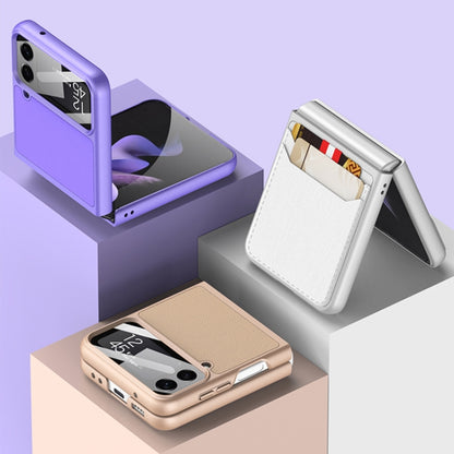 For Samsung Galaxy Z Flip4 GKK Ultra-thin Leather Phone Case with Card Slots(Dark Green) - Galaxy Z Flip4 5G Cases by GKK | Online Shopping UK | buy2fix