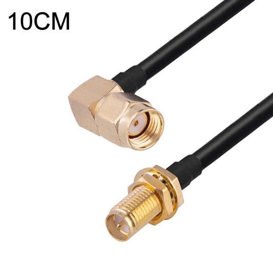 RP-SMA Male Elbow to RP-SMA Female RG174 RF Coaxial Adapter Cable, Length: 10cm - Connectors by buy2fix | Online Shopping UK | buy2fix