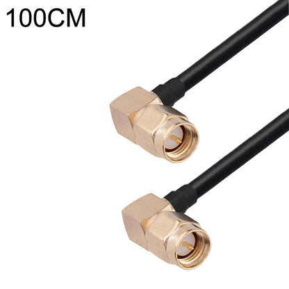 SMA Male Elbow to SMA Male Elbow RG174 RF Coaxial Adapter Cable, Length: 1m - Connectors by buy2fix | Online Shopping UK | buy2fix