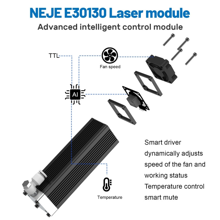 NEJE E30130 5.5W 450nm Laser Engraver Module Kits - DIY Engraving Machines by NEJE | Online Shopping UK | buy2fix