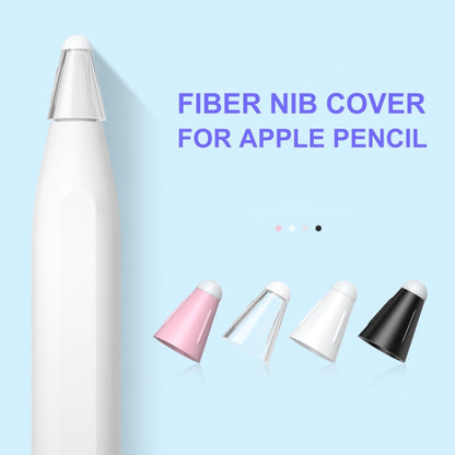 8 PCS / Set Fiber Texture Nib Protector For Apple Pencil(White) - Pencil Accessories by buy2fix | Online Shopping UK | buy2fix