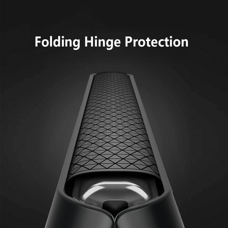 For Samsung Galaxy Z Fold4 GKK Litchi Pattern Foldable Protective Phone Case with Ring Holder(Black) - Galaxy Z Fold4 5G Cases by GKK | Online Shopping UK | buy2fix