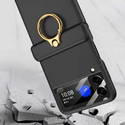 For Samsung Galaxy Z Flip4 GKK Magnetic Hinged Flip Case with Ring Holder(Dark Red) - Galaxy Z Flip4 5G Cases by GKK | Online Shopping UK | buy2fix