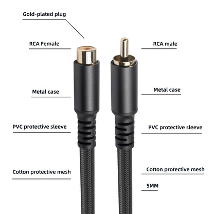 3709MF RCA Male to Female Audio & Video Extension Cable, Length:3m - RCA Cable by buy2fix | Online Shopping UK | buy2fix