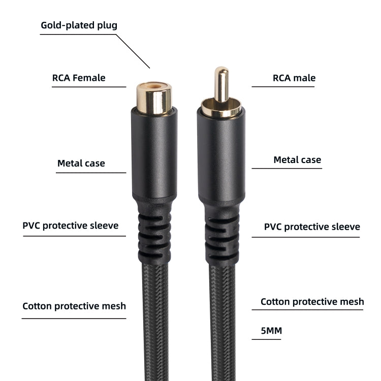 3709MF RCA Male to Female Audio & Video Extension Cable, Length:6m - RCA Cable by buy2fix | Online Shopping UK | buy2fix