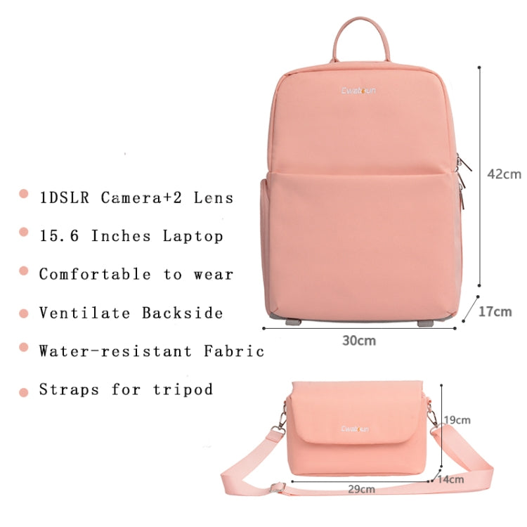 CADeN D75 Camera Backpacks Large Shockproof Cameras Lens Bags, Size:42 x 30 x 17cm(Pink) - Camera Accessories by CADeN | Online Shopping UK | buy2fix