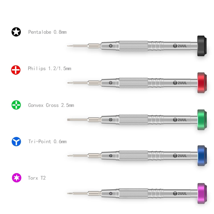 2UUL Convex Cross 2.5mm Colorful Flyshaft Screwdriver - Repair & Spare Parts by 2UUL | Online Shopping UK | buy2fix