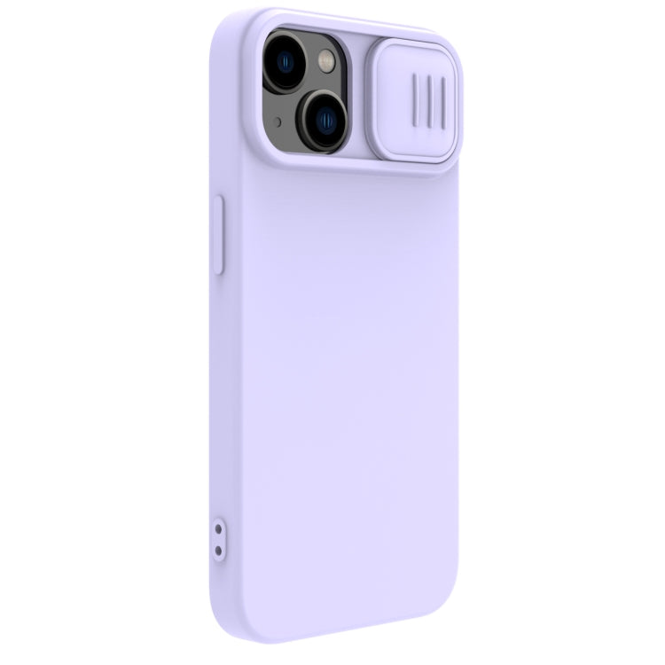 For iPhone 14 Plus  NILLKIN CamShield MagSafe Liquid Silicone Phone Case(Purple) - iPhone 14 Plus Cases by NILLKIN | Online Shopping UK | buy2fix