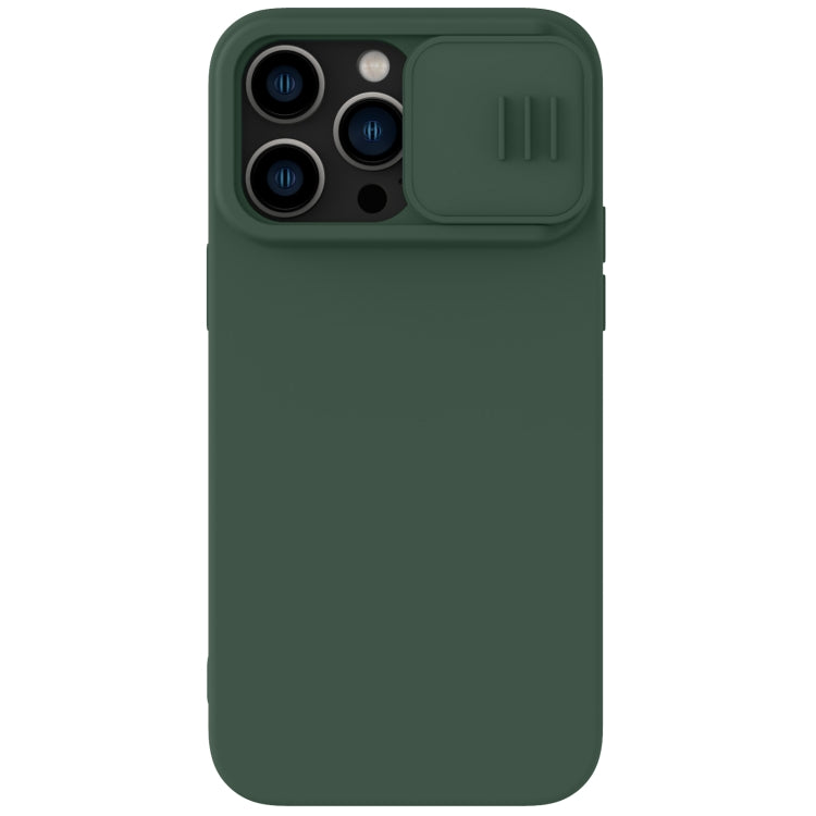 For iPhone 14 Pro Max NILLKIN CamShield MagSafe Liquid Silicone Phone Case (Dark Green) - iPhone 14 Pro Max Cases by NILLKIN | Online Shopping UK | buy2fix