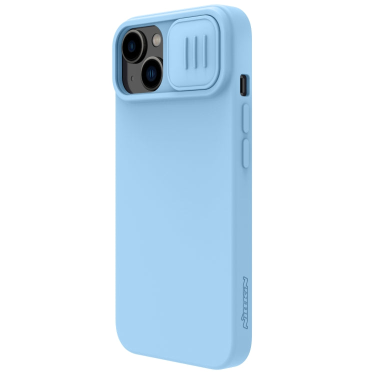 For iPhone 14 Plus NILLKIN CamShield Liquid Silicone Phone Case (Sky Blue) - iPhone 14 Plus Cases by NILLKIN | Online Shopping UK | buy2fix