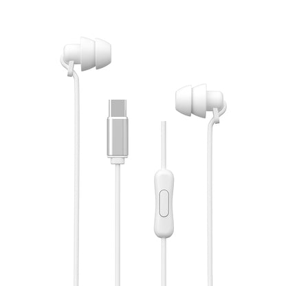 WEKOME YB02 SHQ Series In-Ear Sleep Wired Earphone, Plug Type:Type-C(White) - Type-C Earphone by WK | Online Shopping UK | buy2fix