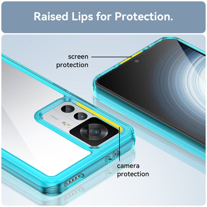 For Xiaomi Redmi K50 Ultra/Xiaomi 12T/Xiaomi 12T Pro Colorful Series Acrylic + TPU Phone Case(Transparent Blue) - Xiaomi Cases by buy2fix | Online Shopping UK | buy2fix