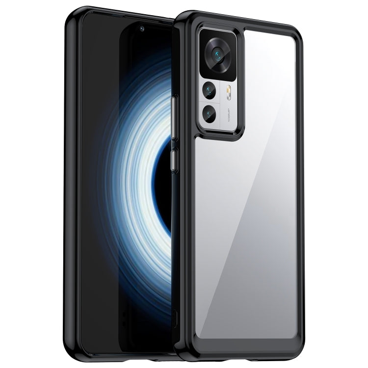 For Xiaomi Redmi K50 Ultra/Xiaomi 12T/Xiaomi 12T Pro Colorful Series Acrylic + TPU Phone Case(Black) - Xiaomi Cases by buy2fix | Online Shopping UK | buy2fix