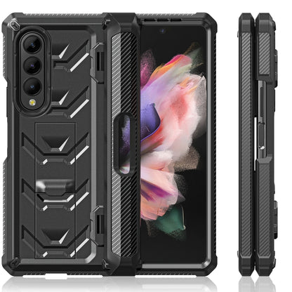 For Samsung Galaxy Z Fold3 5G Armored All-inclusive Shockproof Folding Phone Case(Black) - Galaxy Phone Cases by buy2fix | Online Shopping UK | buy2fix