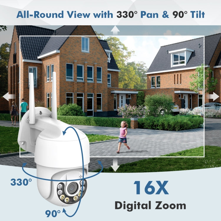 QX59 1920 x 1080P HD 2MP Wireless WiFi Smart Surveillance Camera, Specification:AU Plug - Security by buy2fix | Online Shopping UK | buy2fix