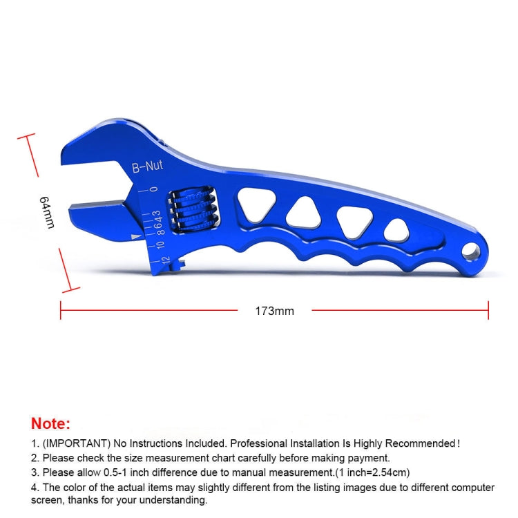 Car AN3-AN12 Adjustable Aluminum Wrench Hose Fitting Tool(Red) - In Car by buy2fix | Online Shopping UK | buy2fix