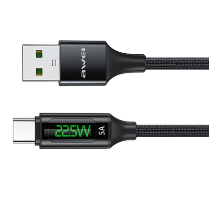 awei CL-123T 1m USB to USB-C / Type-C Digital Display Data Fast Charging Cable -  by awei | Online Shopping UK | buy2fix