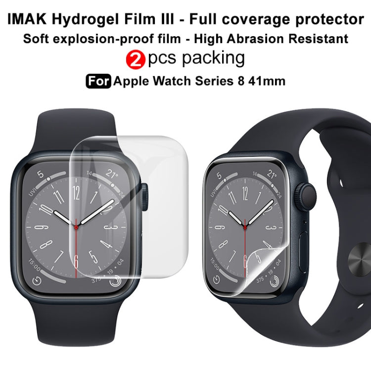 For Apple Watch Series 8 41mm 2pcs imak Curved Full Screen Hydrogel Film Protector - Others by imak | Online Shopping UK | buy2fix