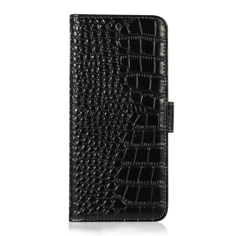 For Samsung Galaxy S23 Ultra 5G Crocodile Top Layer Cowhide Leather Phone Case(Black) - Galaxy S23 Ultra 5G Cases by buy2fix | Online Shopping UK | buy2fix