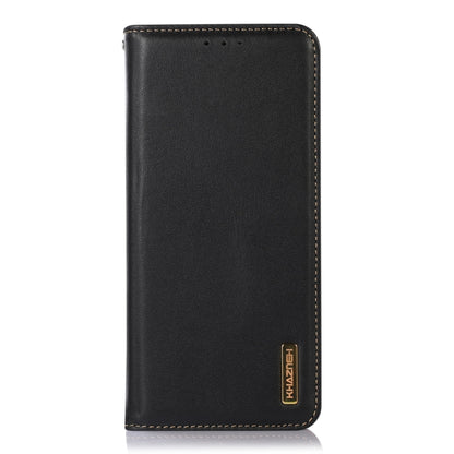 For Samsung Galaxy S23 5G KHAZNEH Nappa Top Layer Cowhide Leather Phone Case(Black) - Galaxy S23 5G Cases by buy2fix | Online Shopping UK | buy2fix