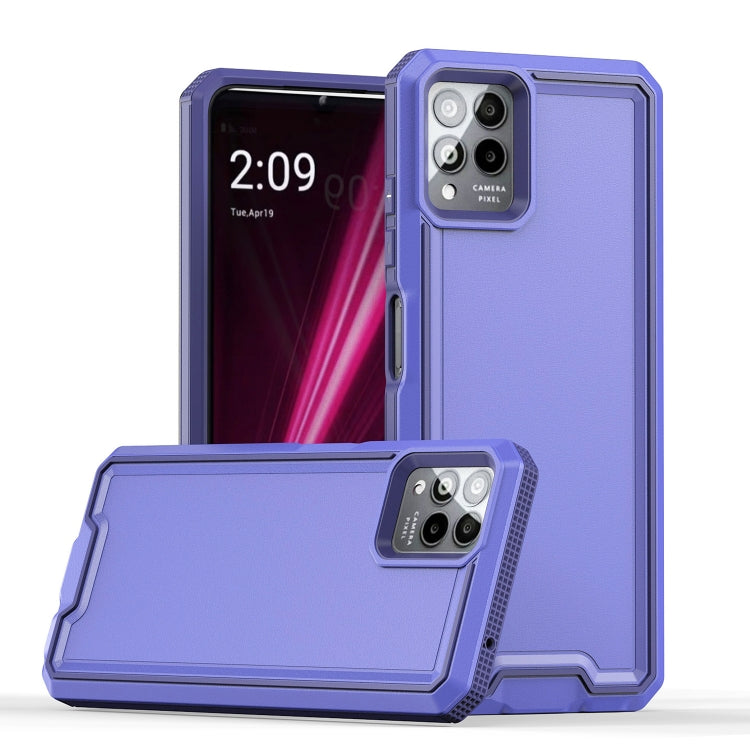 For T-Mobile Revvl 6 Pro 5G Armour Two-color TPU + PC Phone Case(Purple) - More Brand by buy2fix | Online Shopping UK | buy2fix