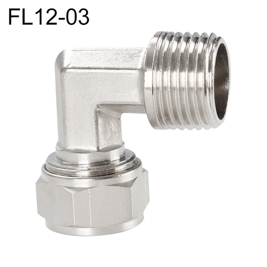 FL12-03 LAIZE Nickel Plated Copper Trachea Quick Fitting Twist Elbow Lock Female Connector -  by LAIZE | Online Shopping UK | buy2fix