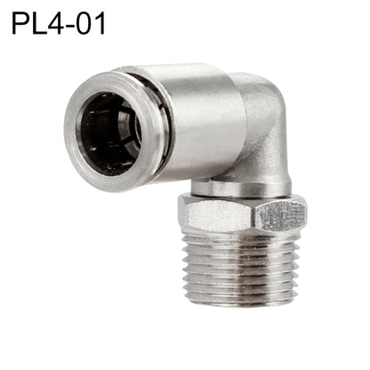 PL4-01 LAIZE Nickel Plated Copper Elbow Male Thread Pneumatic Quick Fitting Connector -  by LAIZE | Online Shopping UK | buy2fix