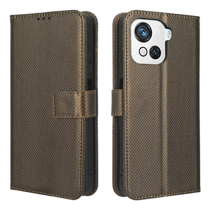 For Blackview OSCAL C80 Diamond Texture Leather Phone Case(Brown) - More Brand by buy2fix | Online Shopping UK | buy2fix