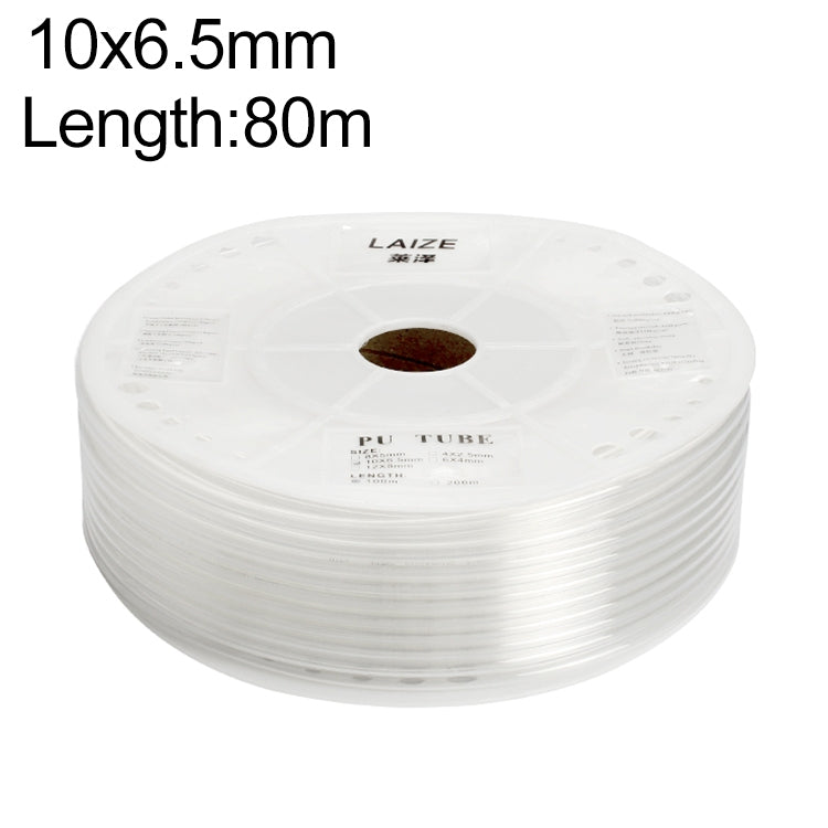 LAIZE Pneumatic Compressor Air Flexible PU Tube, Specification:10x6.5mm, 80m(Transparent) -  by LAIZE | Online Shopping UK | buy2fix