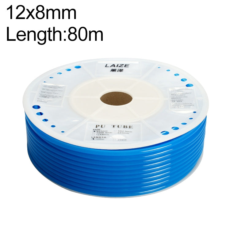 LAIZE Pneumatic Compressor Air Flexible PU Tube, Specification:12x8mm, 80m(Blue) -  by LAIZE | Online Shopping UK | buy2fix