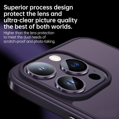 For iPhone 14 Pro SULADA Metal Frame + Nano Glass + TPU Phone Case(Dark Blue) - iPhone 14 Pro Cases by SULADA | Online Shopping UK | buy2fix